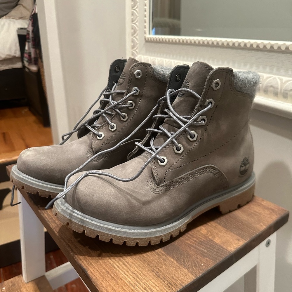 Grey Timberland All Weather Boots